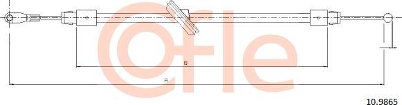 Cofle 92.10.9865 - Ντίζα, φρένο ακινητοποίησης parts5.com