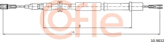 Cofle 10.9832 - Cable, parking brake parts5.com