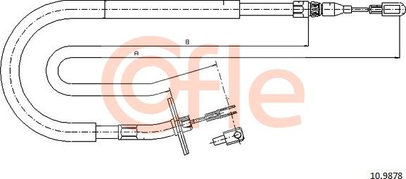 Cofle 10.9878 - Huzal, rögzítőfék parts5.com