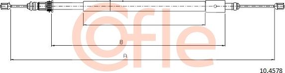 Cofle 10.4578 - Cablu, frana de parcare parts5.com