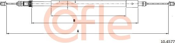 Cofle 10.4577 - Cablu, frana de parcare parts5.com