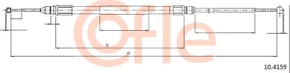 Cofle 10.4159 - Cable de accionamiento, freno de estacionamiento parts5.com