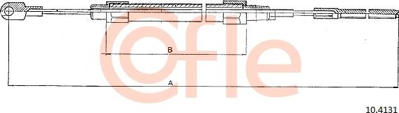 Cofle 92.10.4131 - Cablu, frana de parcare parts5.com