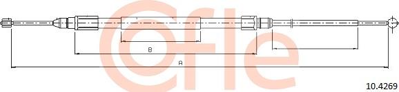 Cofle 92.10.4269 - Cable, parking brake parts5.com