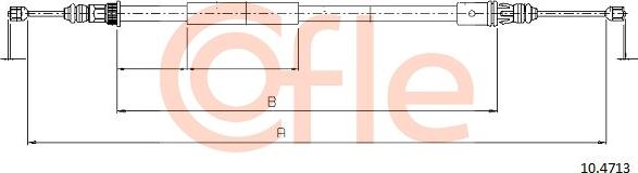 Cofle 10.4713 - Cable de accionamiento, freno de estacionamiento parts5.com