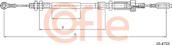 Cofle 10.4723 - Cięgło, hamulec postojowy parts5.com