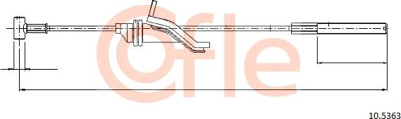 Cofle 10.5363 - Жило, ръчна спирачка parts5.com