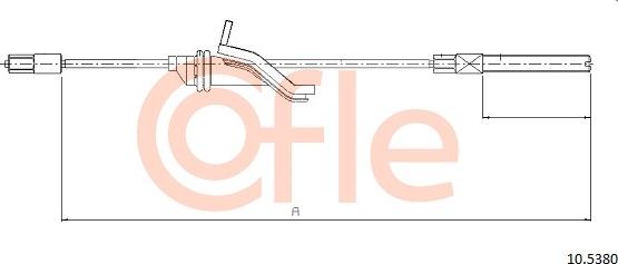 Cofle 10.5380 - Cablu, frana de parcare parts5.com