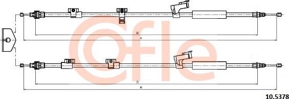 Cofle 92.10.5378 - Cable, parking brake parts5.com