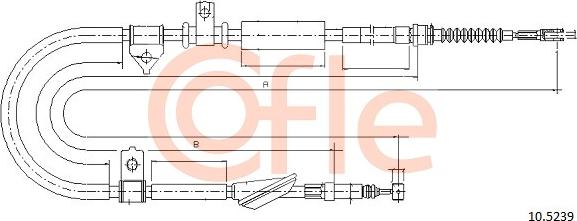 Cofle 10.5239 - Cable de accionamiento, freno de estacionamiento parts5.com