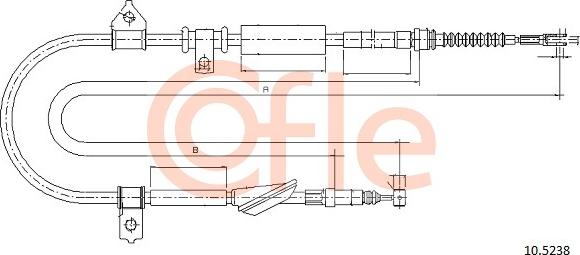 Cofle 92.10.5238 - Cable de accionamiento, freno de estacionamiento parts5.com