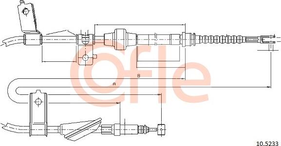 Cofle 10.5233 - Cable de accionamiento, freno de estacionamiento parts5.com