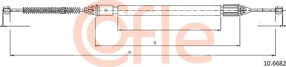 Cofle 92.10.6682 - Жило, ръчна спирачка parts5.com