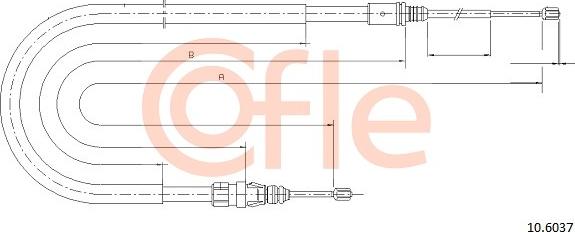 Cofle 10.6037 - Cable de accionamiento, freno de estacionamiento parts5.com