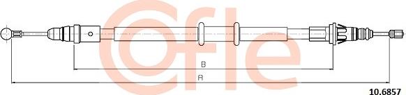 Cofle 92.10.6857 - Жило, ръчна спирачка parts5.com