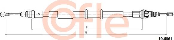 Cofle 10.6861 - Tel halat, el freni parts5.com