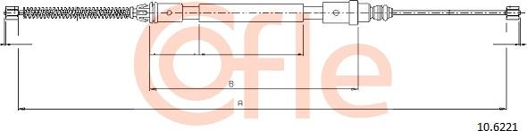 Cofle 92.10.6221 - Cablu, frana de parcare parts5.com