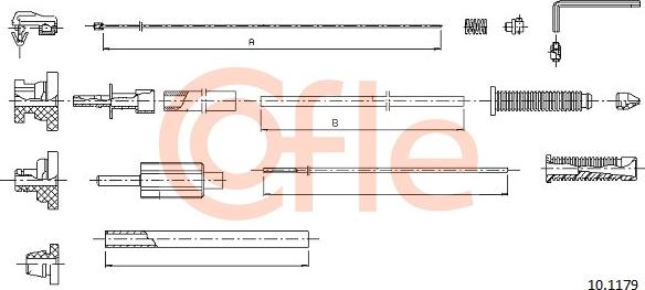 Cofle 10.1179 - Kaasuvaijeri parts5.com