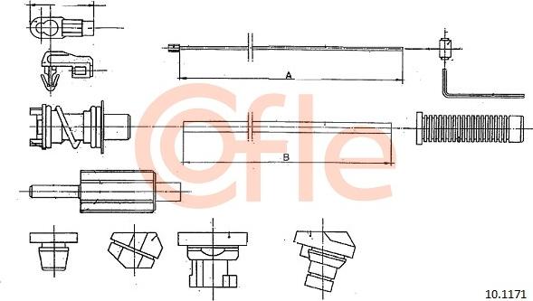 Cofle 92.10.1171 - Тросик газа parts5.com