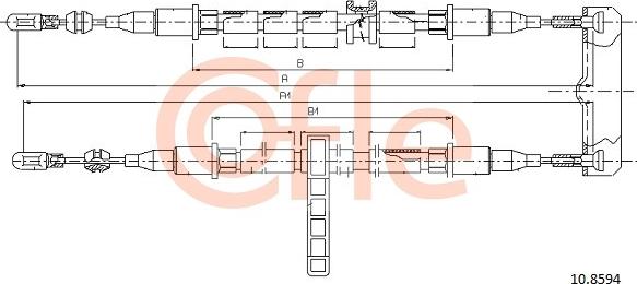 Cofle 10.8594 - Cable de accionamiento, freno de estacionamiento parts5.com