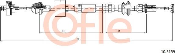 Cofle 92.10.3159 - Clutch Cable parts5.com