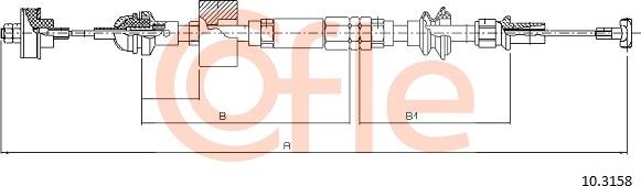 Cofle 92.10.3158 - Clutch Cable parts5.com