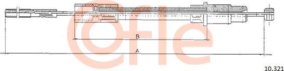 Cofle 10.321 - Huzal, kuplungműködtetés parts5.com