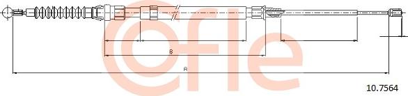 Cofle 92.10.7564 - Cable de accionamiento, freno de estacionamiento parts5.com