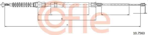 Cofle 92.10.7563 - Cable de accionamiento, freno de estacionamiento parts5.com