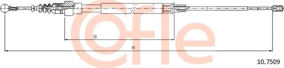 Cofle 10.7509 - Тросик, cтояночный тормоз parts5.com