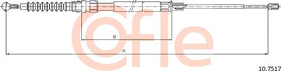 Cofle 10.7517 - Тросик, cтояночный тормоз parts5.com