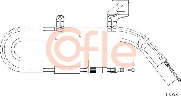 Cofle 10.7585 - Tel halat, el freni parts5.com