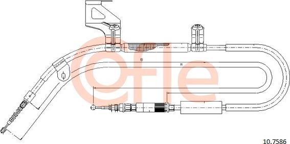 Cofle 10.7586 - Tel halat, el freni parts5.com