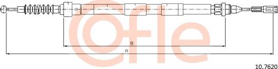 Cofle 10.7620 - Cable, parking brake parts5.com