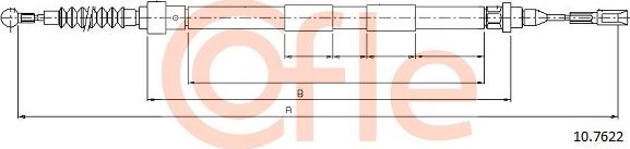 Cofle 10.7622 - Cable, parking brake parts5.com