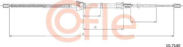 Cofle 10.7140 - Żażné lanko parkovacej brzdy parts5.com