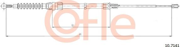 Cofle 10.7141 - Cięgło, hamulec postojowy parts5.com