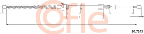 Cofle 92.10.7143 - Cable de accionamiento, freno de estacionamiento parts5.com