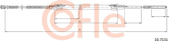 Cofle 10.7131 - Cable, parking brake parts5.com