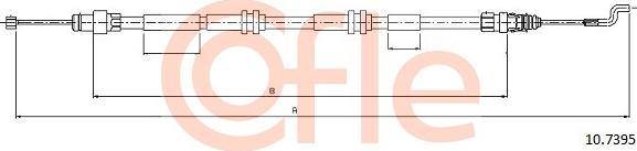 Cofle 10.7395 - Cable, parking brake parts5.com