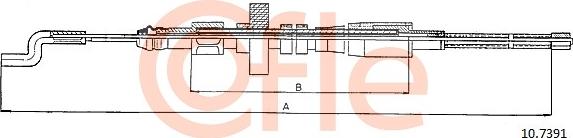 Cofle 10.7391 - Cable, parking brake parts5.com