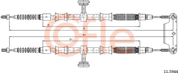 Cofle 92.11.5944 - Cablu, frana de parcare parts5.com