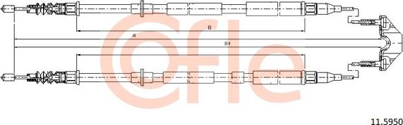 Cofle 11.5950 - Cablu, frana de parcare parts5.com