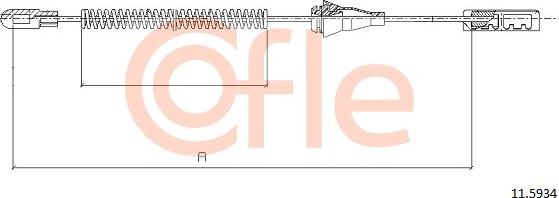 Cofle 11.5934 - Cablu, frana de parcare parts5.com