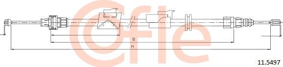 Cofle 11.5497 - Cable, parking brake parts5.com