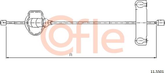 Cofle 92.11.5501 - Cable, parking brake parts5.com