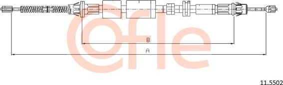 Cofle 11.5502 - Cable, parking brake parts5.com