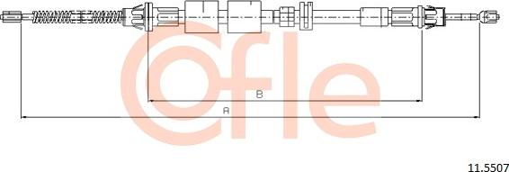 Cofle 11.5507 - Cable, parking brake parts5.com