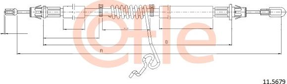 Cofle 11.5679 - Tažné lanko, parkovací brzda parts5.com