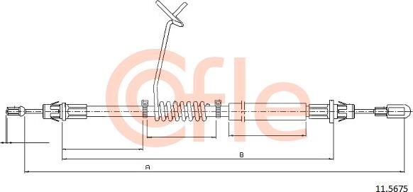 Cofle 11.5675 - Tažné lanko, parkovací brzda parts5.com